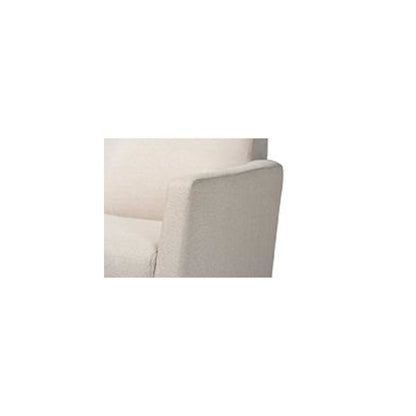 Yashiya Mid-century Retro Modern Light Beige Fabric Upholstered Rocking Chair