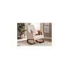 Yashiya Mid-century Retro Modern Light Beige Fabric Upholstered Rocking Chair