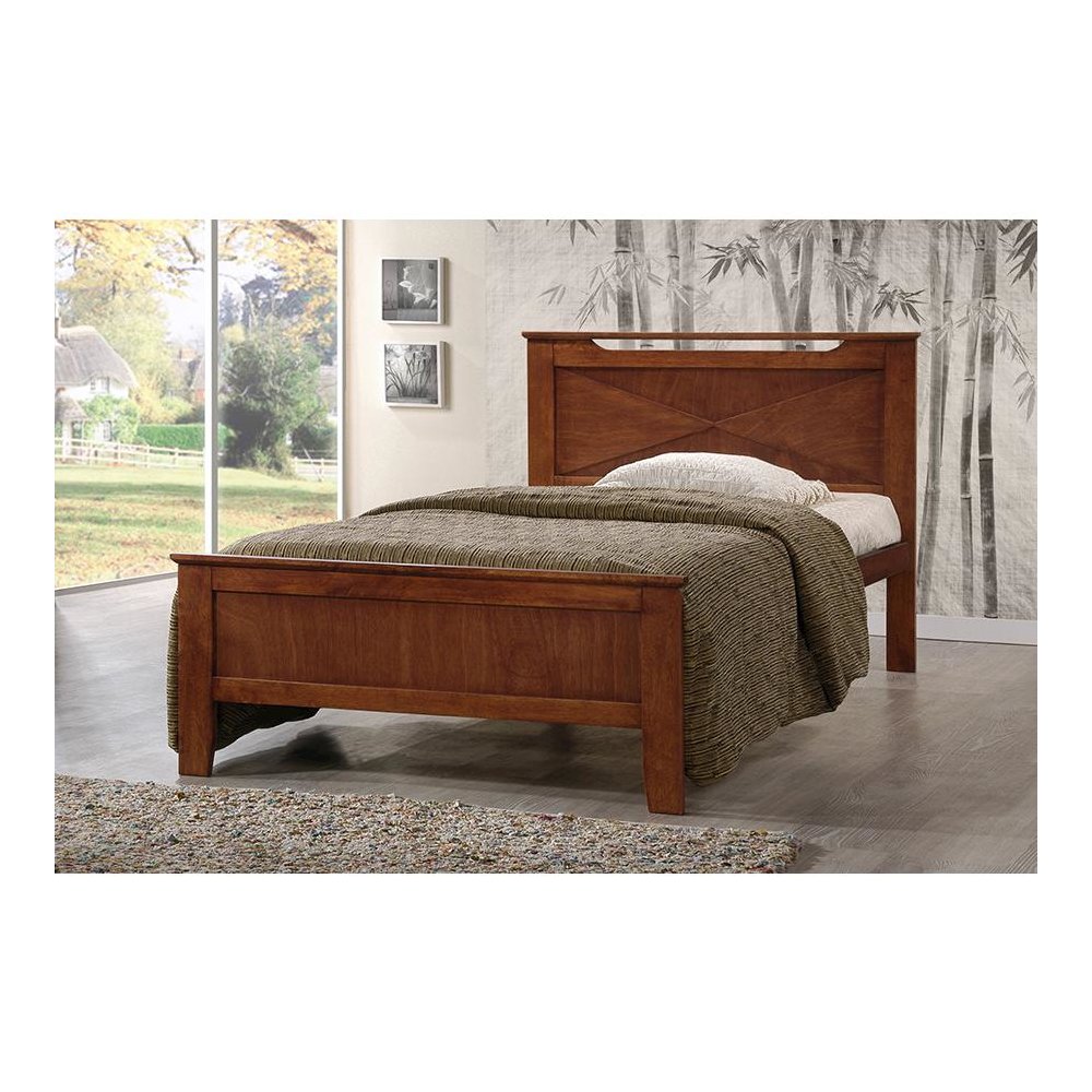 Baxton Studio Demitasse Brown Wood Contemporary Twin-Size Bed