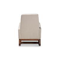 Yashiya Mid-century Retro Modern Light Beige Fabric Upholstered Rocking Chair