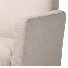 Furnifact Fabric-Upholstered Rocking Chair with High Back, Light Beige