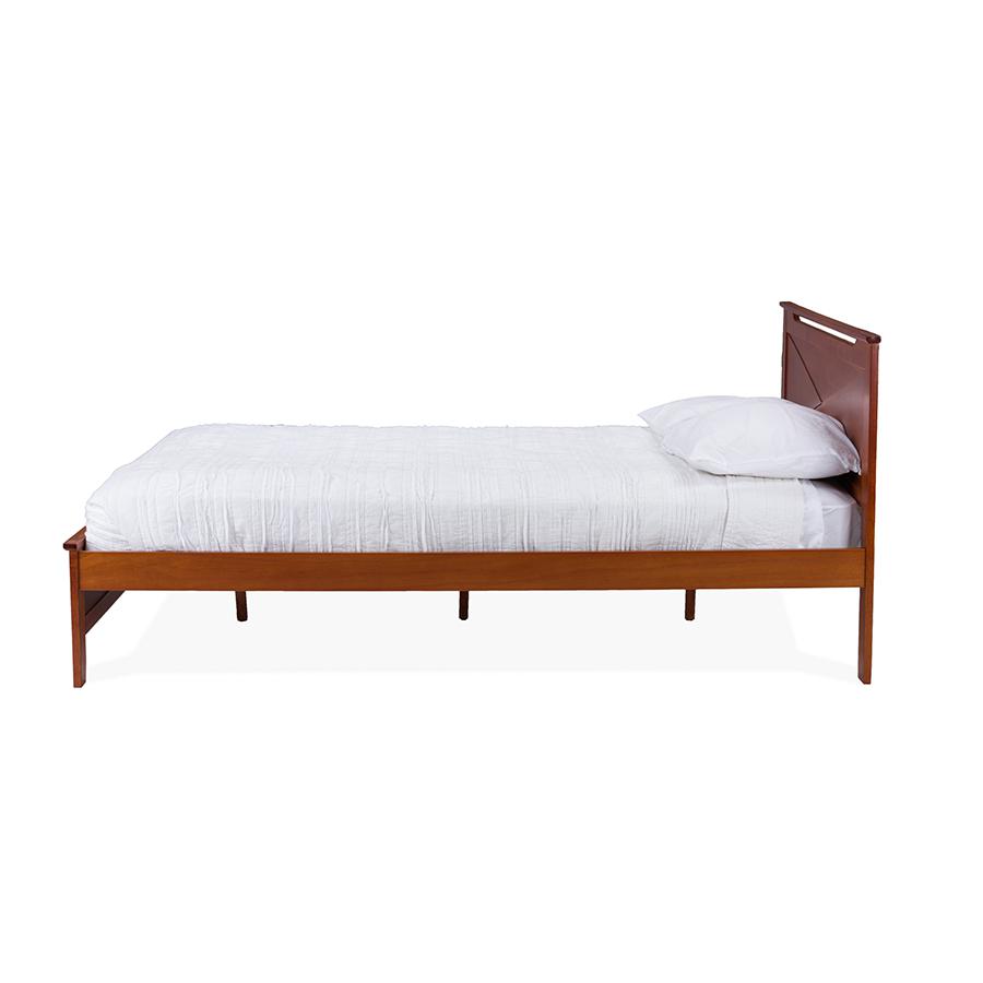 Baxton Studio Demitasse Brown Wood Contemporary Twin-Size Bed