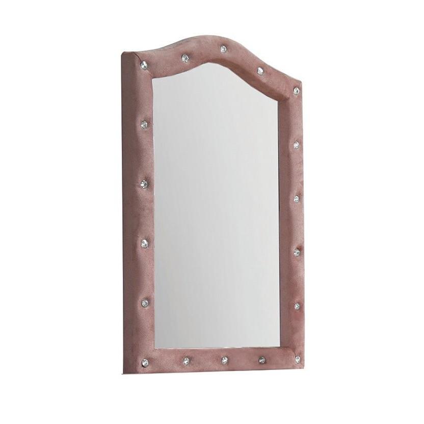 Reggie Pink Fabric Mirror, Pink Color