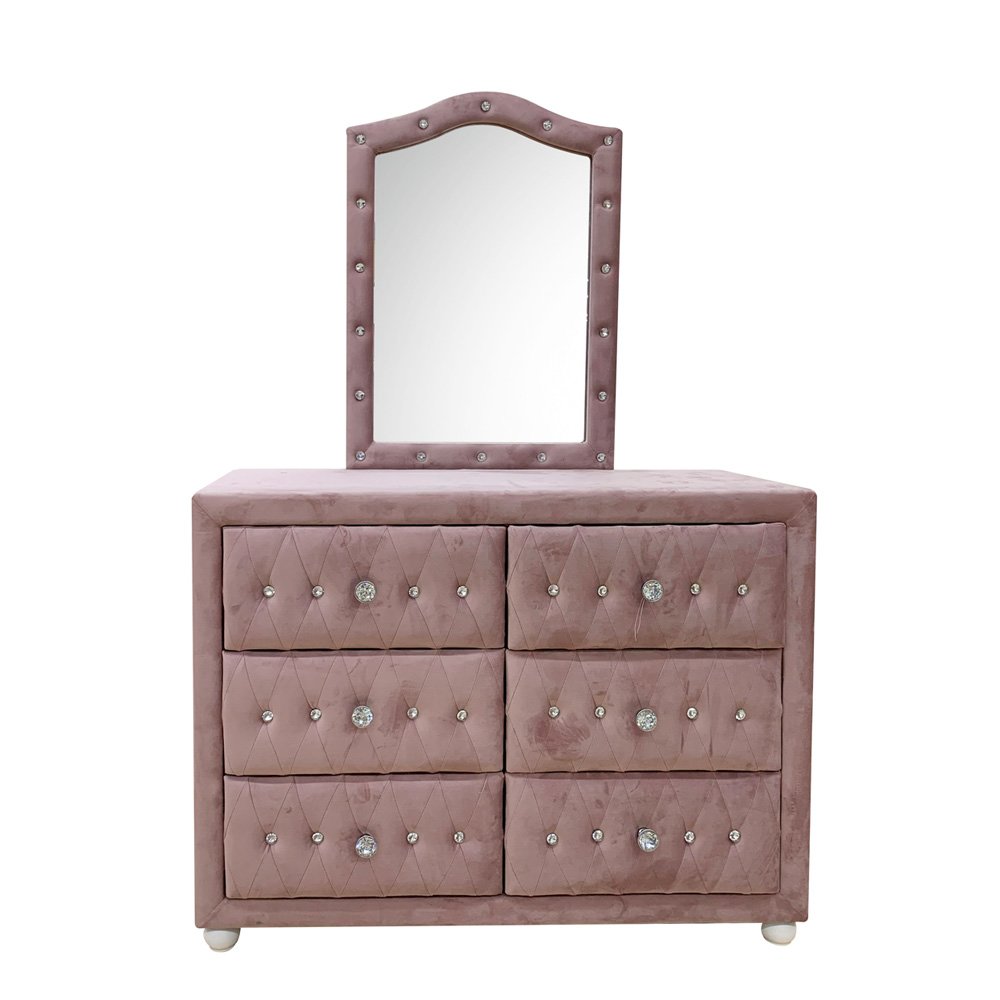 Reggie Mirror Pink Fabric