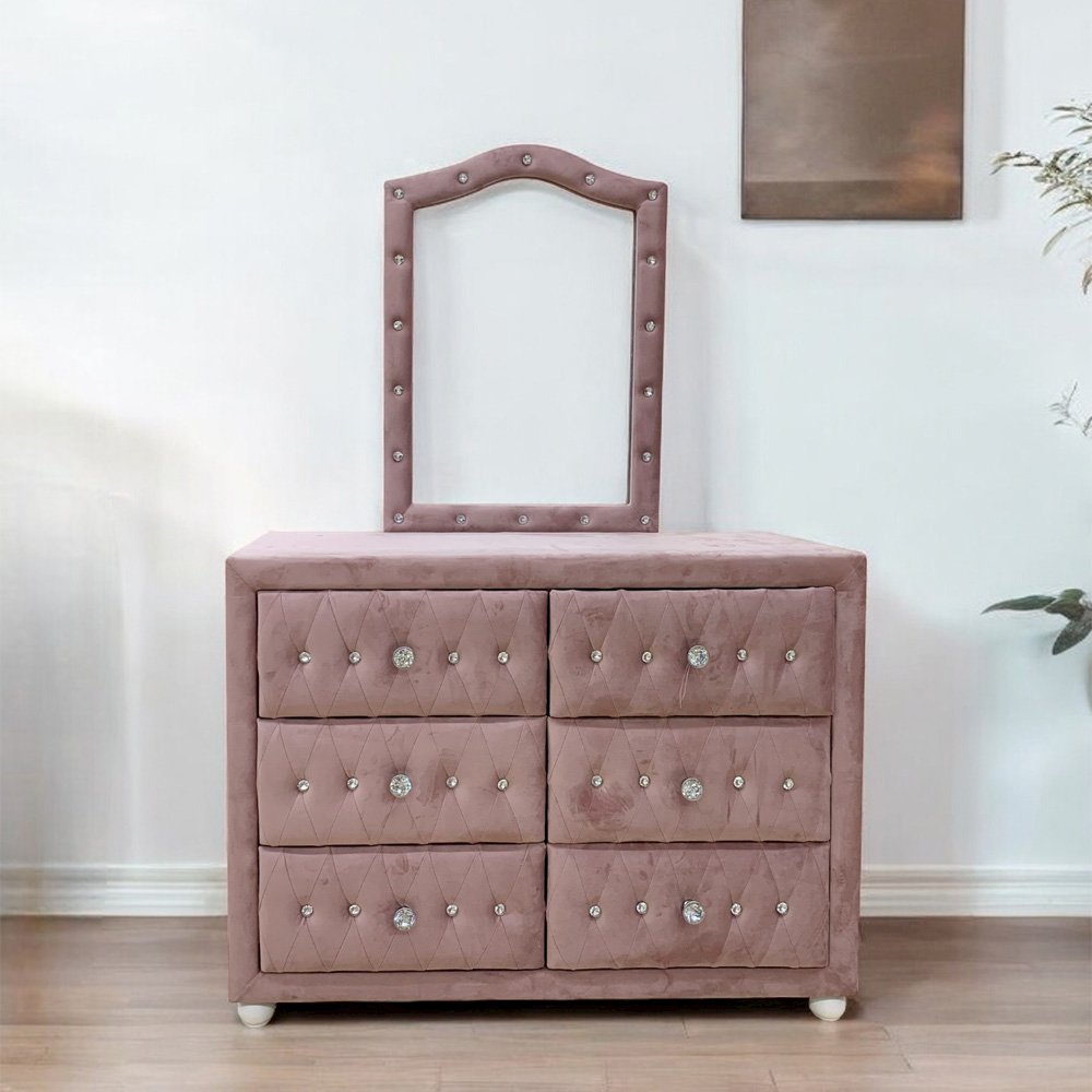 Reggie Mirror Pink Fabric