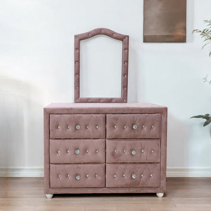 Reggie Mirror Pink Fabric