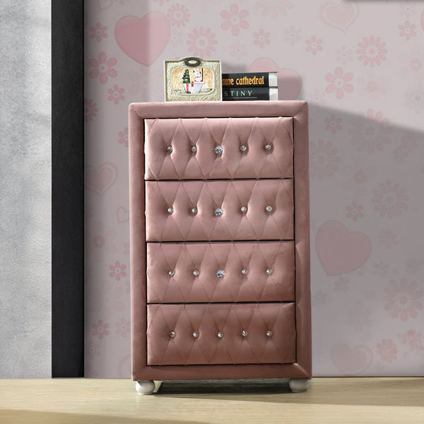 Reggie Chest Pink Fabric
