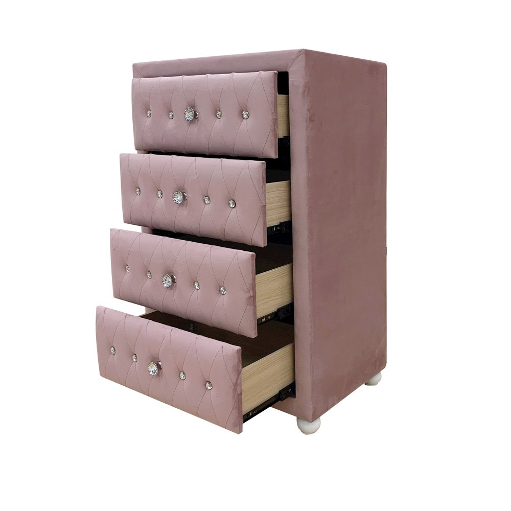 Reggie Chest Pink Fabric