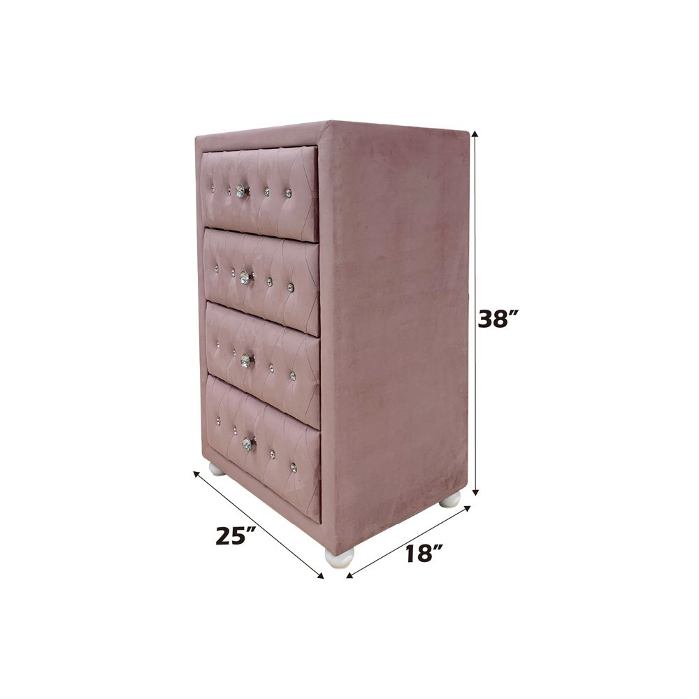 Reggie Chest Pink Fabric