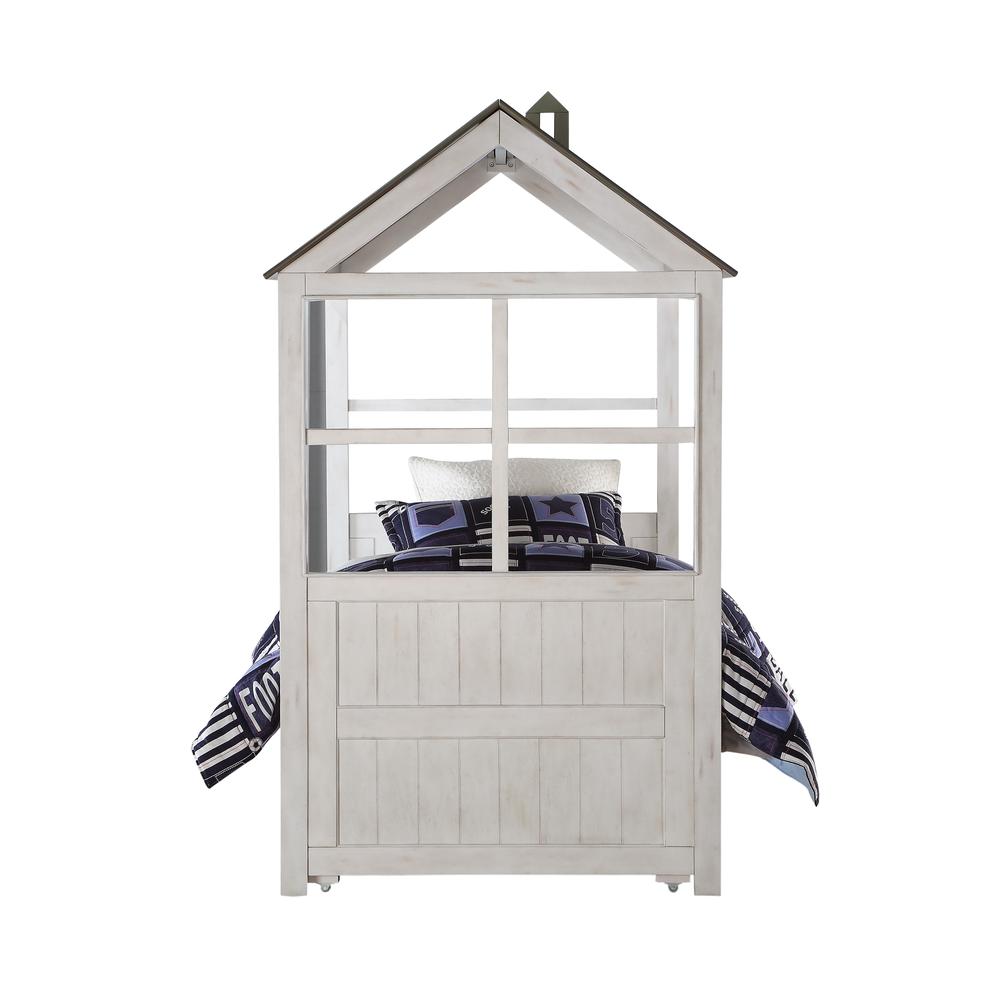 Tree House II Twin Bed, Weathered White & Washed Gray (1Set/3Ctn)