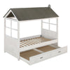 Tree House II Twin Bed Weathered White & Washed Gray