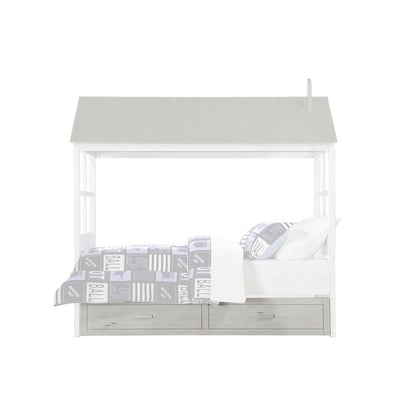 Tree House II Trundle (Twin), Weathered White & Washed Gray (37173)