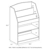 Furinno KidKanac Magazine/Bookshelf with Toy Storage, Light Blue
