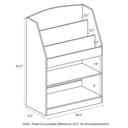 Furinno KidKanac Magazine/Bookshelf with Toy Storage, Light Blue