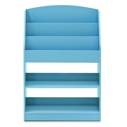 Furinno KidKanac Magazine/Bookshelf with Toy Storage, Light Blue