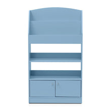 Kidkanac Magazine/Bookshelf with Toy Storage Cabinet, Light Blue