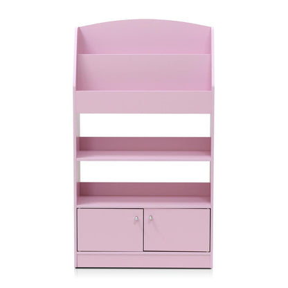 Kidkanac Magazine/Bookshelf with Toy Storage Cabinet, Pink