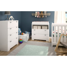 South Shore Reevo Changing Table with Storage, Pure White