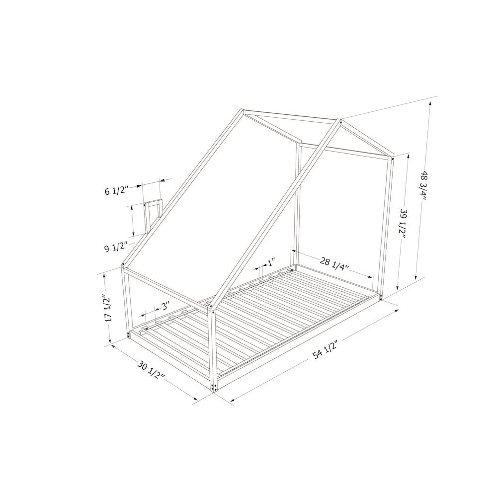 Sweedi House Bed, White