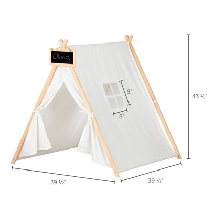 Sweedi Organic Cotton and Pine Play Tent with Chalkboard
