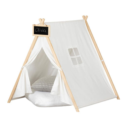 Sweedi Organic Cotton and Pine Play Tent with Chalkboard