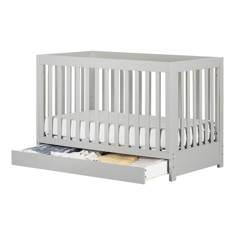 Cookie Crib with Drawer , Soft Gray