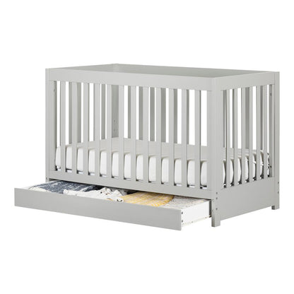 Cookie Crib with Drawer , Soft Gray