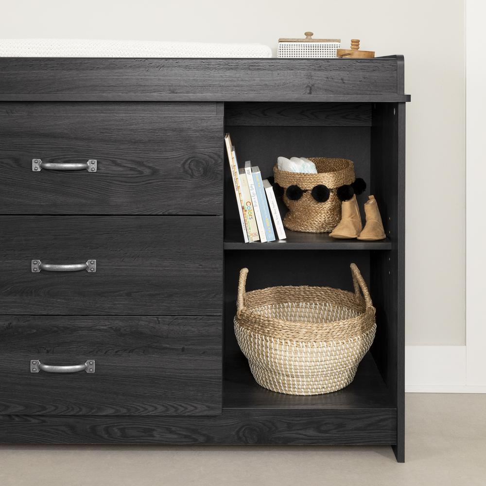 Tassio Changing Table, Gray Oak