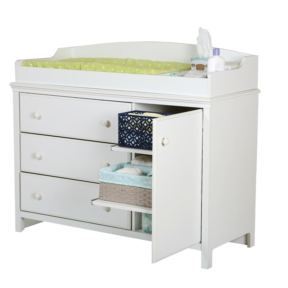 South Shore Cotton Candy Changing Table with Removable Changing Station, Pure White