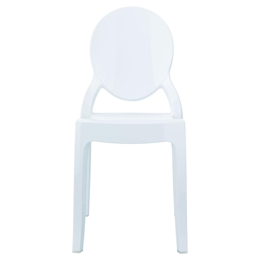 Polycarbonate Kids Chair, Glossy White, Belen Kox