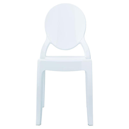 Polycarbonate Kids Chair, Glossy White, Belen Kox