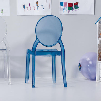 Baby Elizabeth Kids Chair Transparent Blue