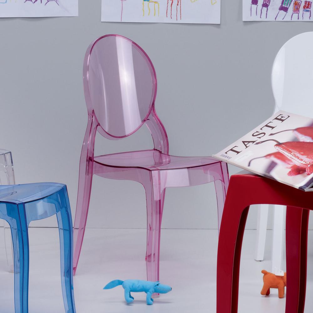 Kids Chair, Transparent Pink, Belen Kox