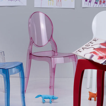 Kids Chair, Transparent Pink, Belen Kox