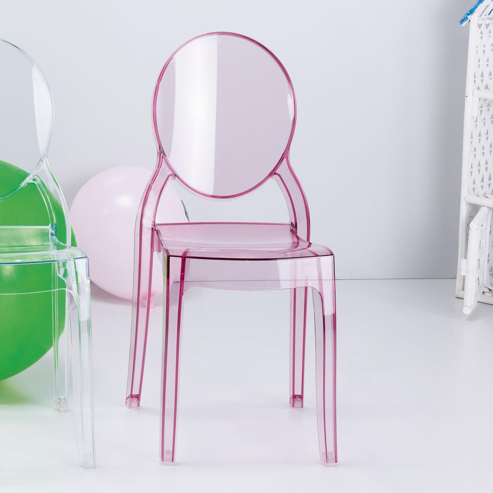 Kids Chair, Transparent Pink, Belen Kox
