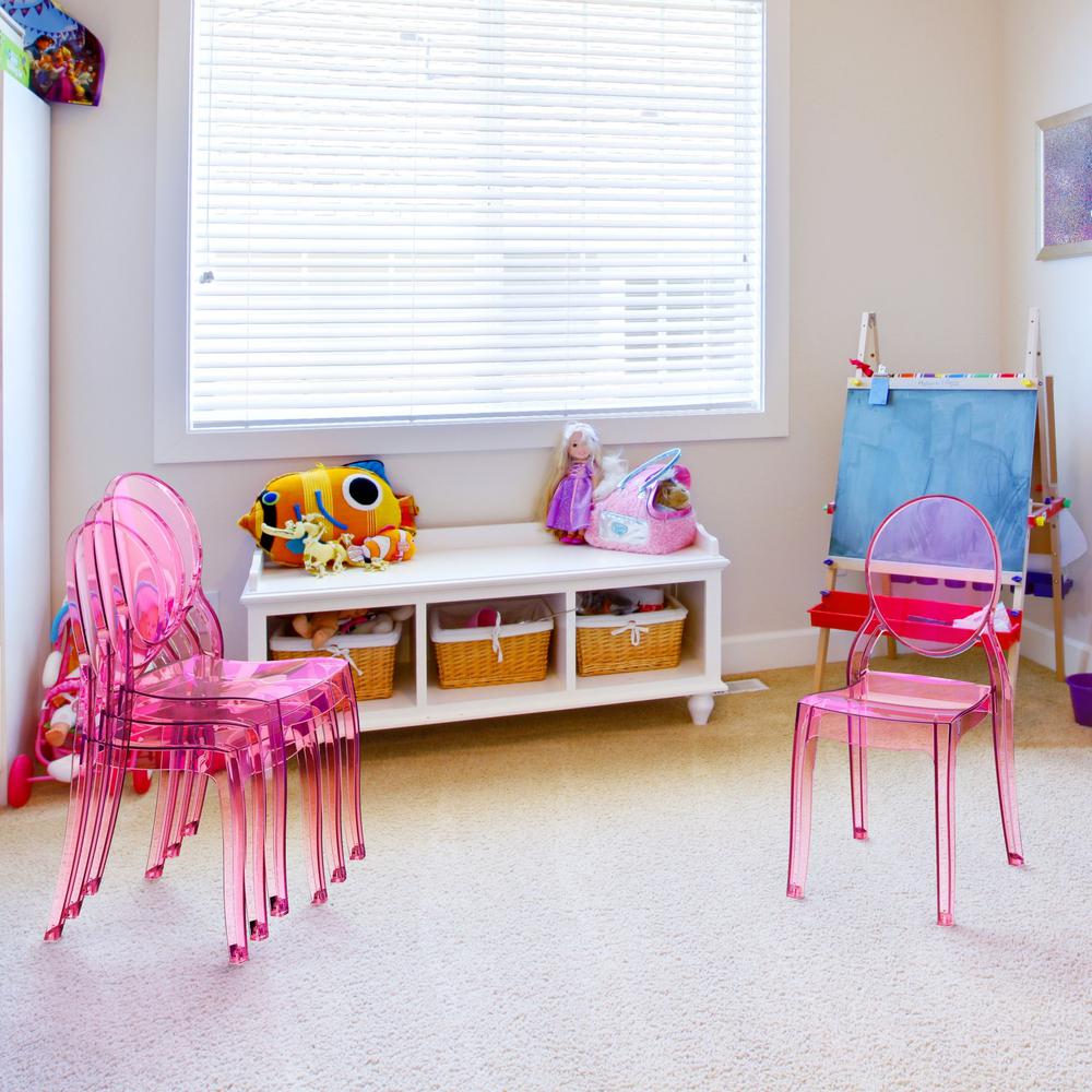 Kids Chair, Transparent Pink, Belen Kox