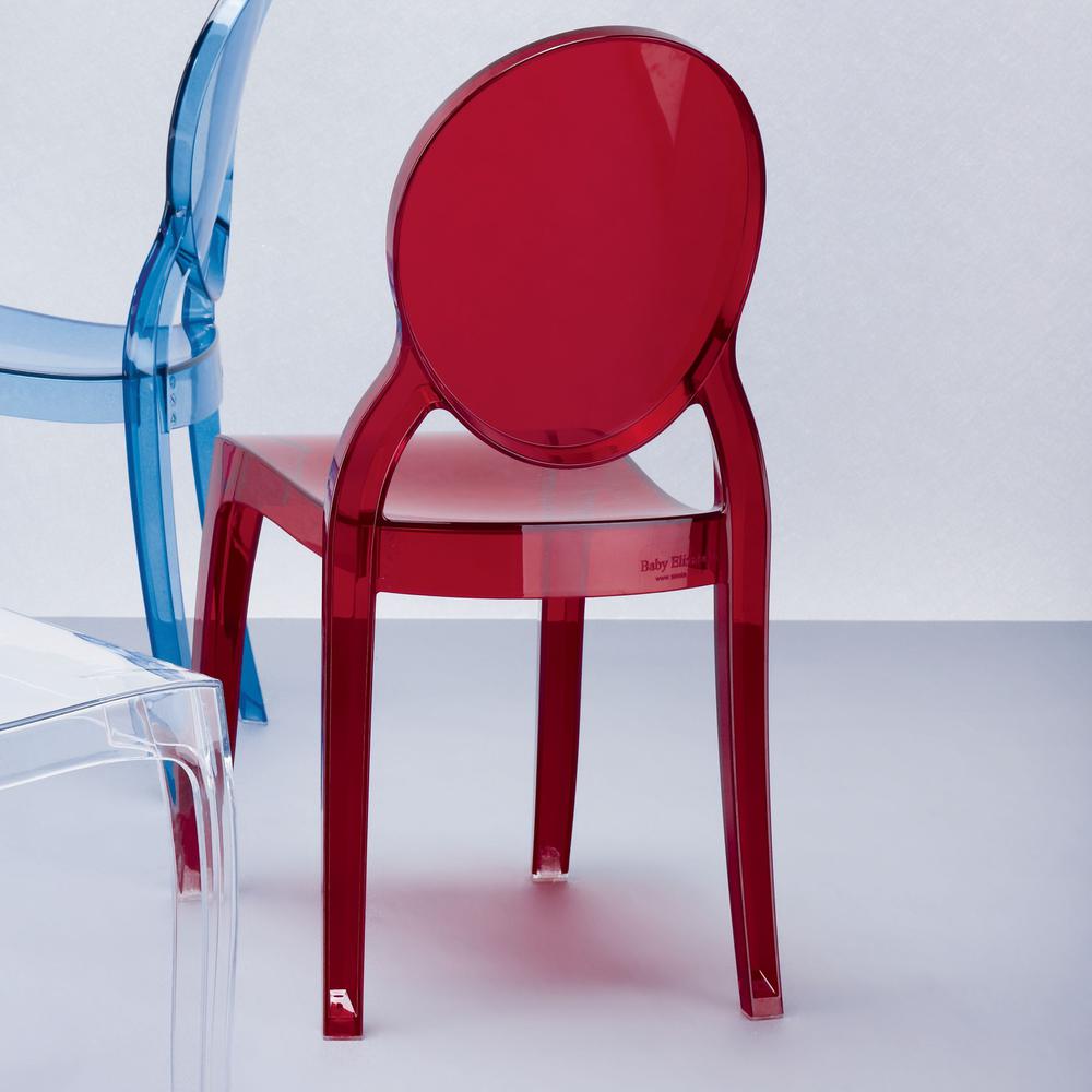 Kids Chair, Transparent Red, Belen Kox
