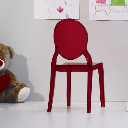 Kids Chair, Transparent Red, Belen Kox