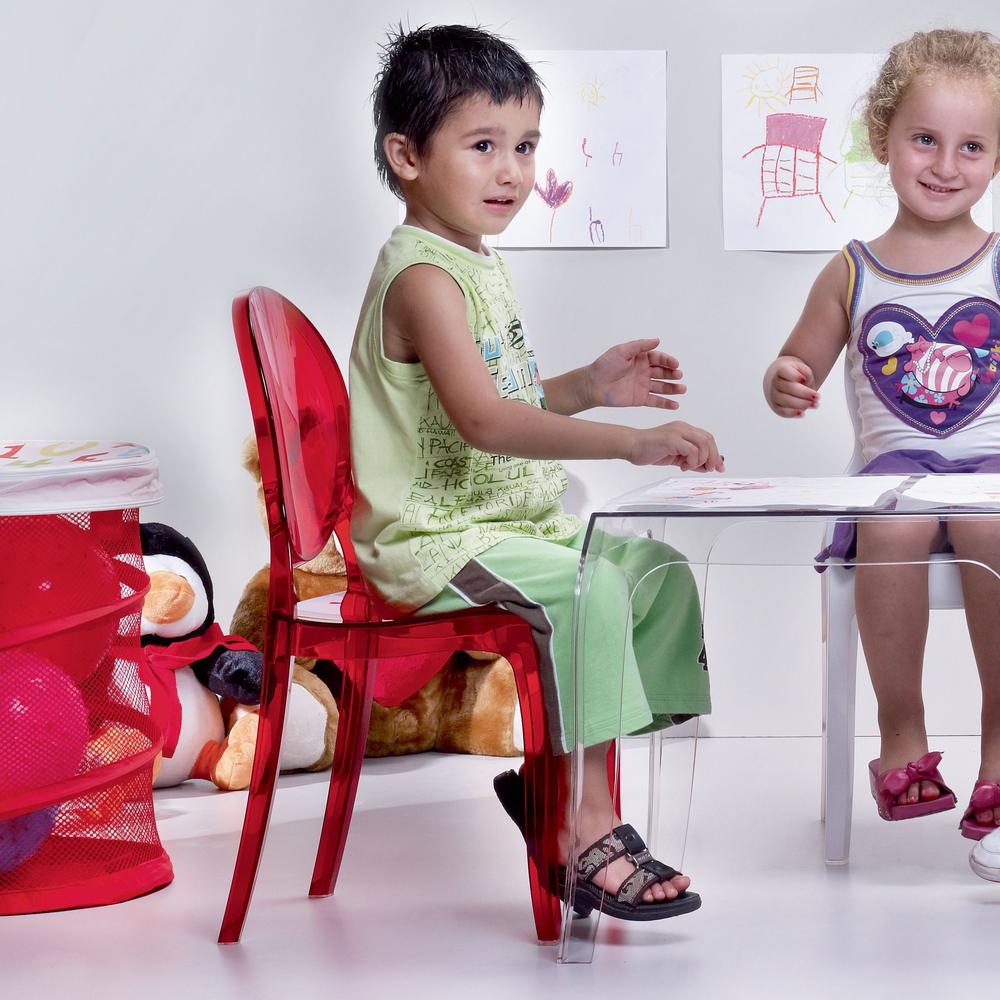 Baby Elizabeth Kids Chair Transparent Red