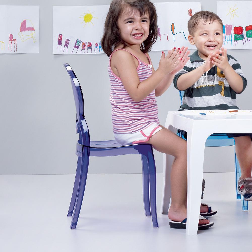 Kids Chair, Transparent Violet, Belen Kox
