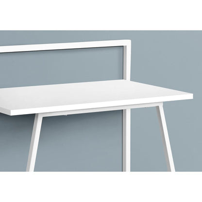 Computer Desk, Home Office, Laptop, 30L, Work, White Laminate, White