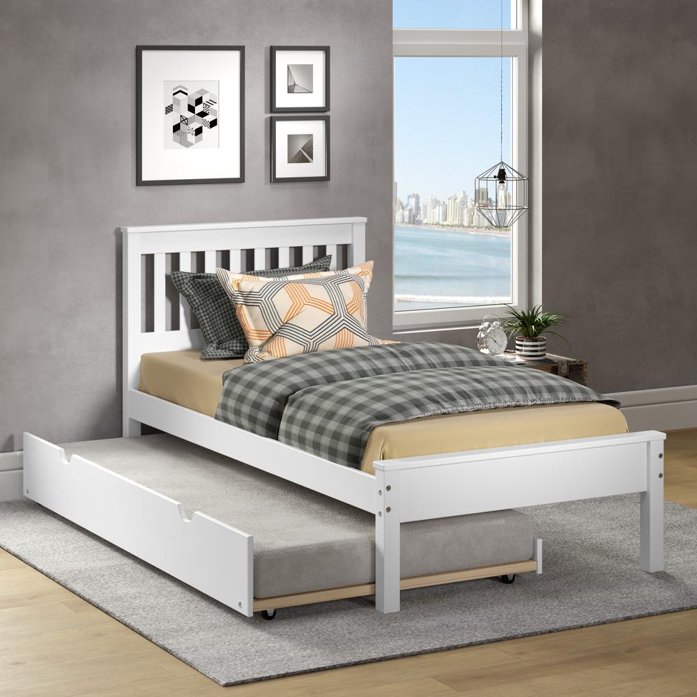 TWIN CONTEMPO BED WHITE