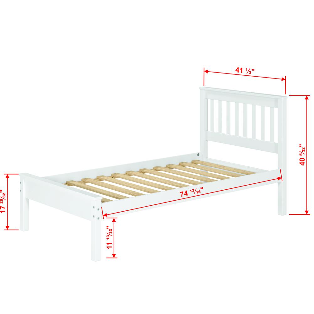 TWIN CONTEMPO BED WHITE