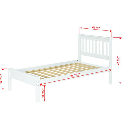 TWIN CONTEMPO BED WHITE
