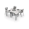 Snap Desk Configurable Student Desking -Gray Nebula Top Surface & Black Edgeband