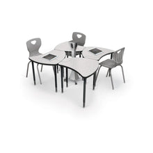 Snap Desk Configurable Student Desking -Gray Nebula Top Surface & Black Edgeband