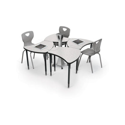 Snap Desk Configurable Student Desking -Gray Nebula Top Surface & Black Edgeband