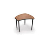 Large Shapes - Amber Cherry Top Surface And Black Edgeband - Black Horseshoe Legs - No Bookbox