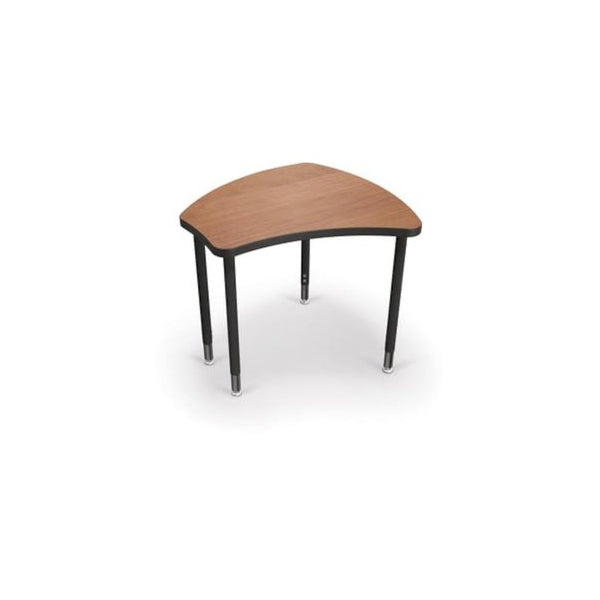 Large Shapes - Amber Cherry Top Surface And Black Edgeband - Black Horseshoe Legs - No Bookbox