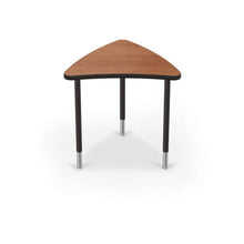 Creator - Chevron Table - Amber Cherry Top Surface And Laminate Backer Back Surface - Black Edgeband - Black Legs - No Bookbox